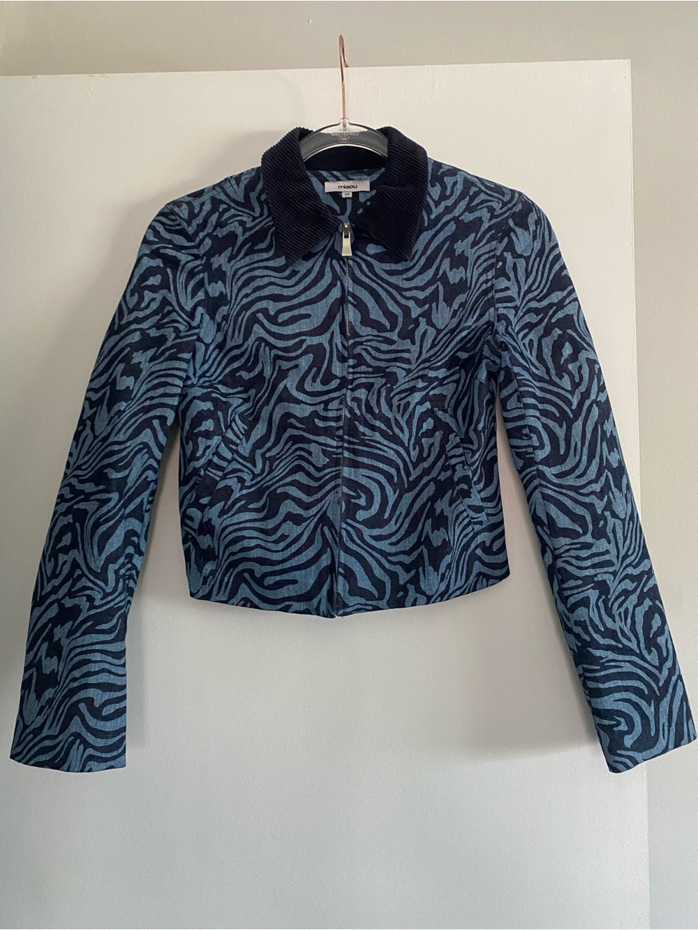 Miaou blue zebra print jacket